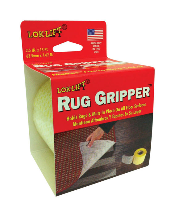 Lok-Lift #2515R 2.5 in. W X 15 ft. L Reversible Scrim Indoor Rug Gripper ~ 8-Pack