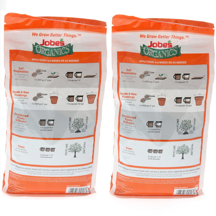 Jobe's #09221 Organic Fruit & Citrus Fertilizer Food ~ 2-Pack ~ 8lbs Total