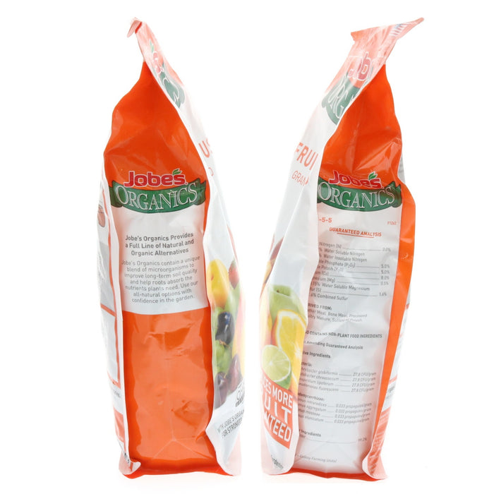 Jobe's #09221 Organic Fruit & Citrus Fertilizer Food ~ 2-Pack ~ 8lbs Total