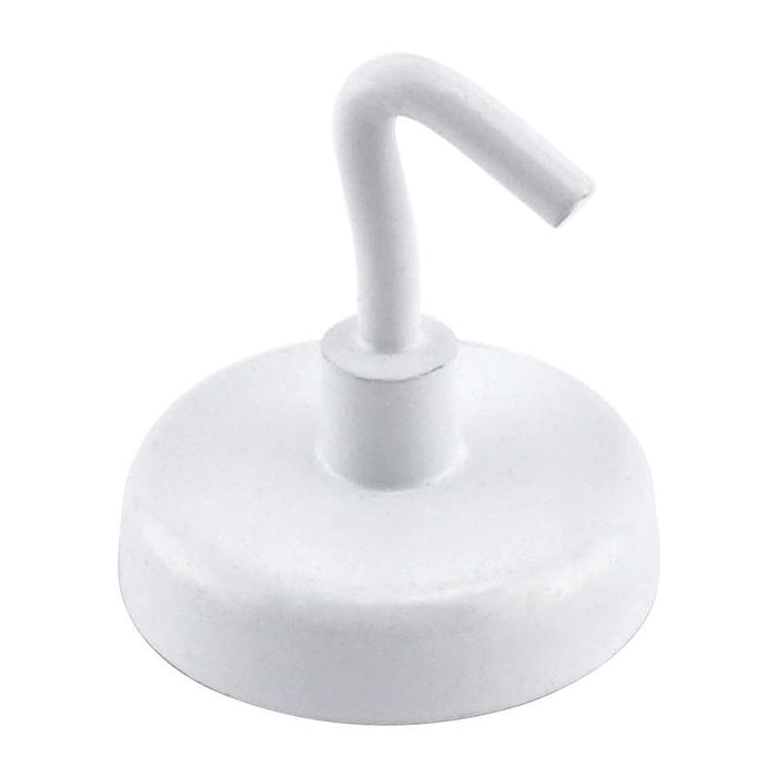 Magnet Source #07291 1.4 in. L X 1.25 in. W White Magnetic Hooks 14 lb. pull 2 pk ~ 2-Pack ~ 4 Total