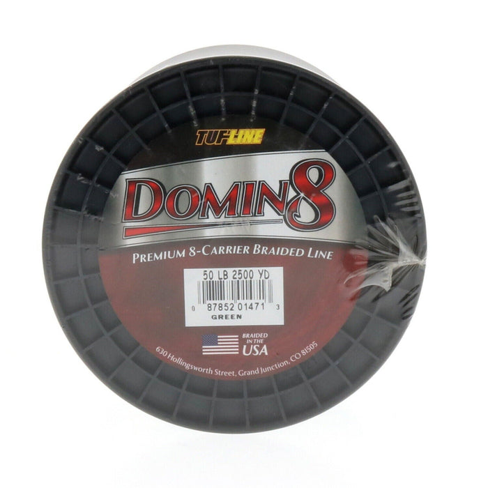 Tuf-Line #DM502500GN Domin8 Braided Fishing Line 50lb 2500yds Green