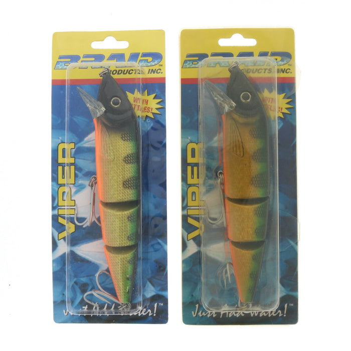 Braid #402 Viper 7" Perch Double Jointed Bait Lure ~ 2-Pack