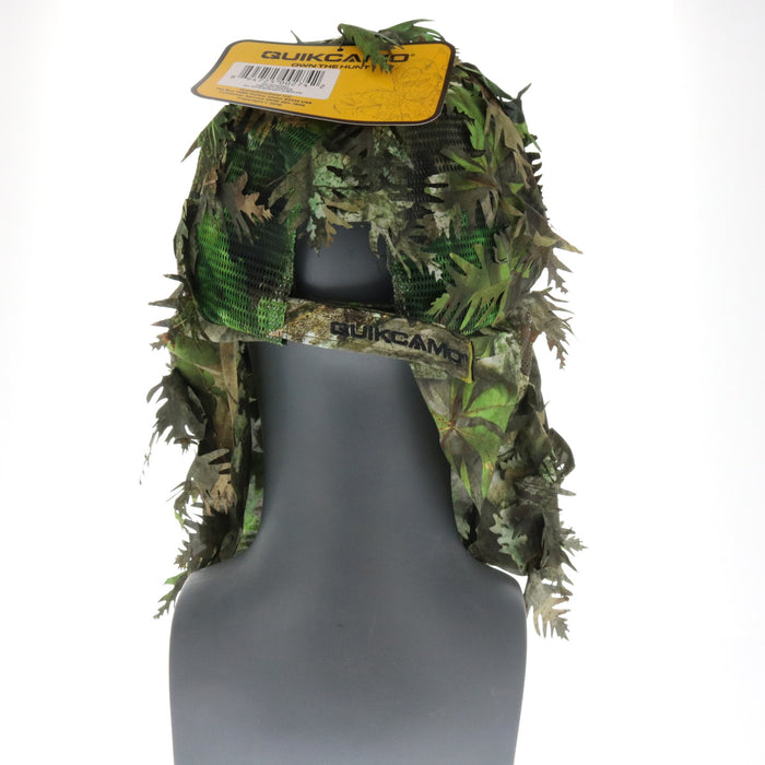 QuikCamo Mossy Oak Obsession Camo Hat Cap 3D Leafy Face Mask Adjustable