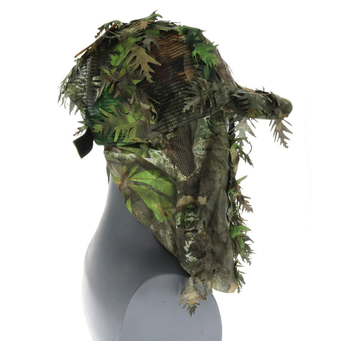 QuikCamo Mossy Oak Obsession Camo Hat Cap 3D Leafy Face Mask Adjustable