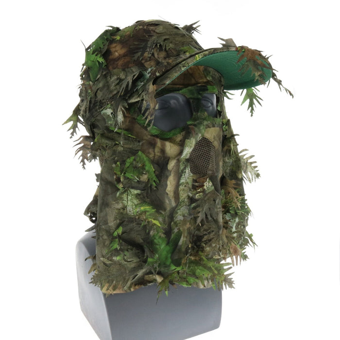 QuikCamo Mossy Oak Obsession Camo Hat Cap 3D Leafy Face Mask Adjustable