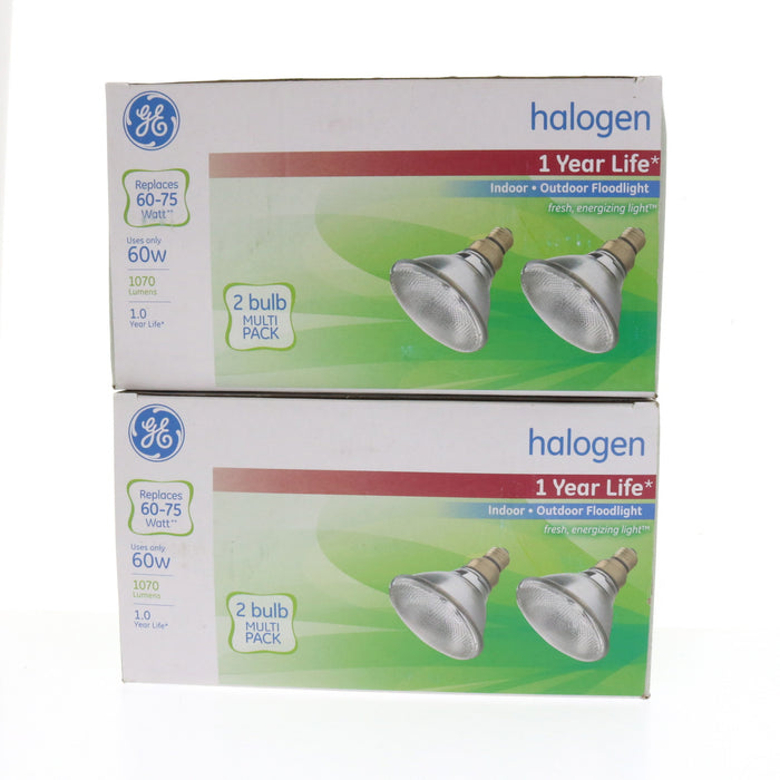 GE #66280 60 W PAR38 Floodlight Halogen Bulb 1070 lm White ~ 2-Pack