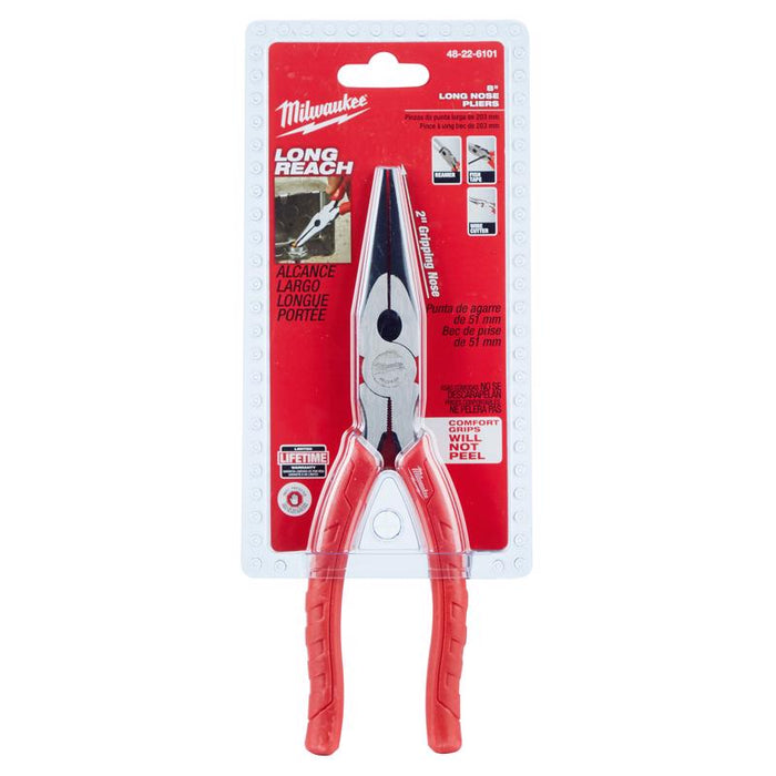Milwaukee #48-22-6101 8 in. Forged Alloy Steel Long Nose Pliers