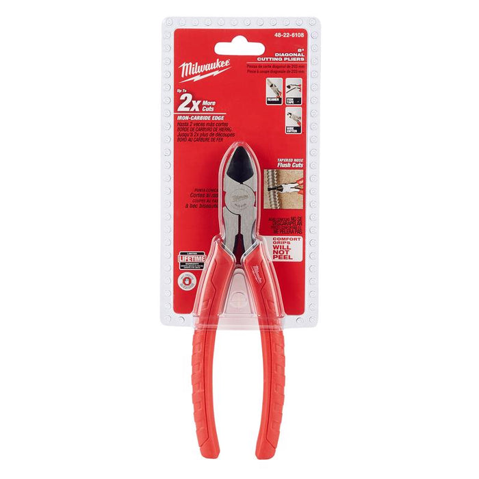Milwaukee #48-22-6108 8 in. Forged Alloy Steel Diagonal Cutting Pliers