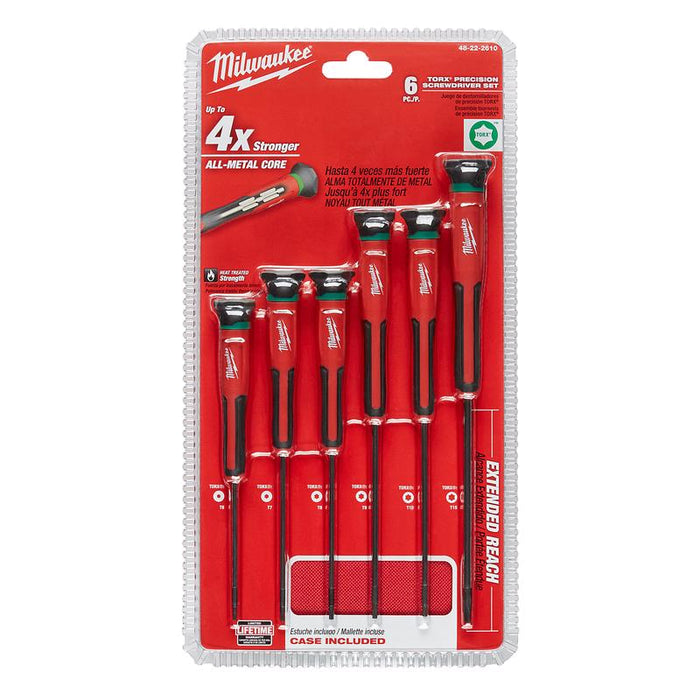 Milwaukee Torx #48-22-2610 Multi-Bit Precision Screwdriver ~ 6-Pack