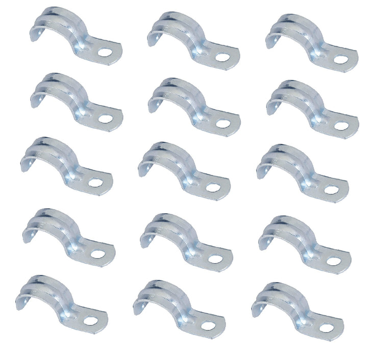 Sigma Engineered Solutions #49922 1" D Zinc-Plated Steel 1 Hole Straps ~ 15-Pack