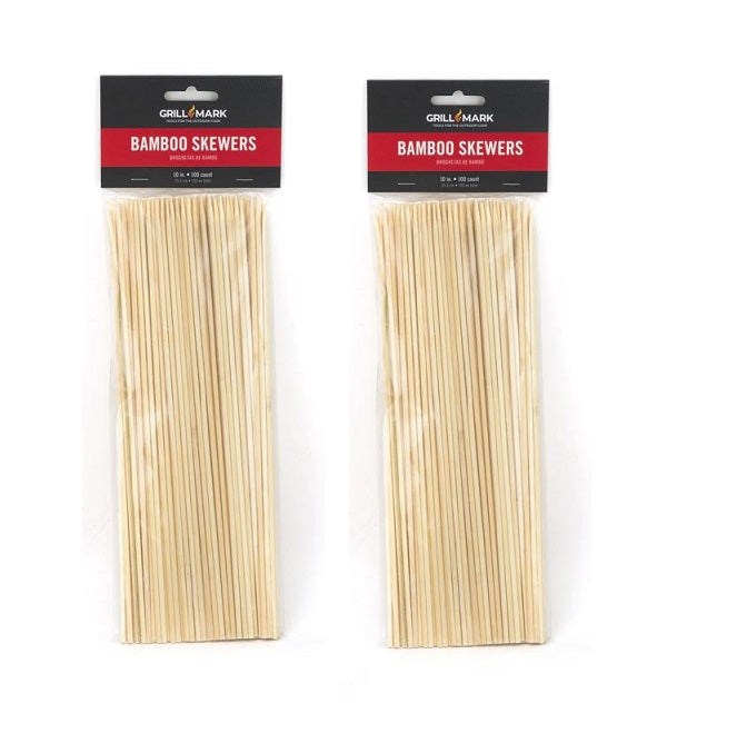 Grill Mark #02005ACE Bamboo Skewer 10 in. L ~ 2-Pack ~ 200 Skewers Total