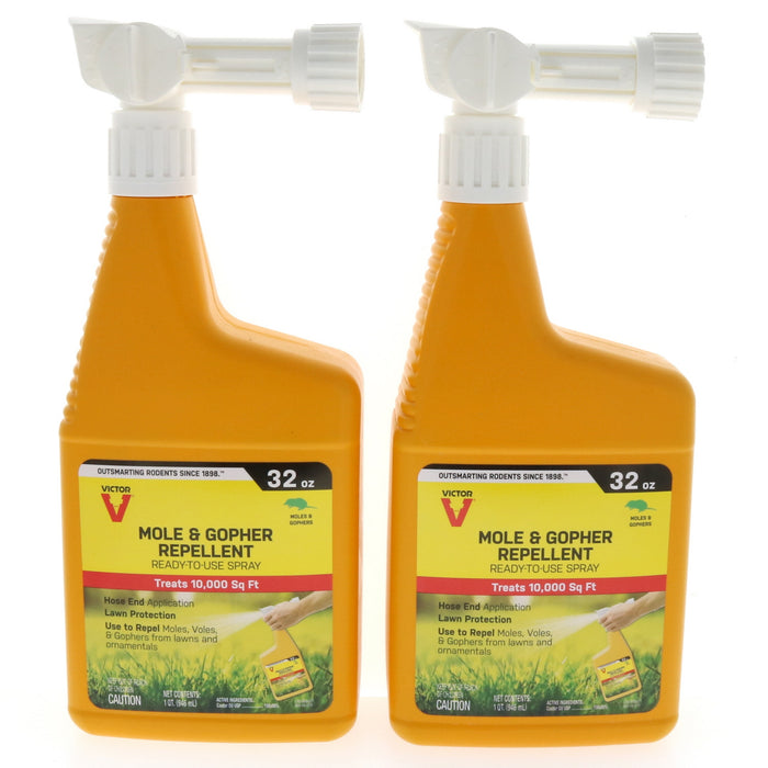 Victor #M8002 Liquid Repellent For Gophers and Moles ~ 2-Pack ~ 2 qts Total