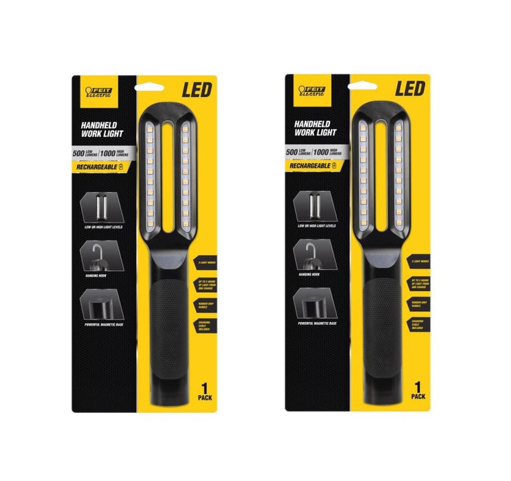 Feit 1000 lm LED Rechargeable Magnetic Handheld Work Light ~ 2-Pack