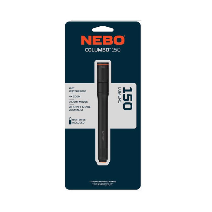 Nebo #NEB-POC-0007 Columbo 150 Lumens Black LED Pen Light