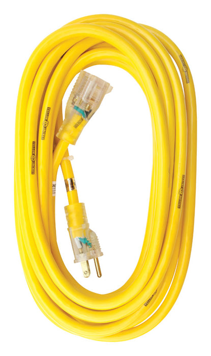 Yellow Jacket #2883AC Outdoor 25 ft. L Yellow Extension Cord 12/3 SJTW