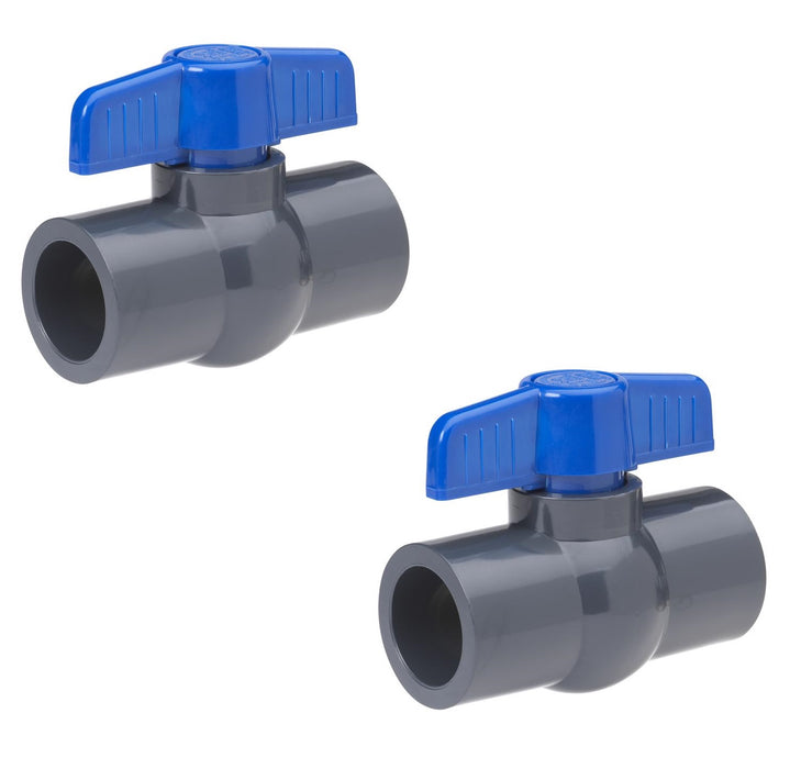 Homewerks #VBVP80E4 3/4 in. PVC Slip Ball Valve Full Port ~ 2-Pack