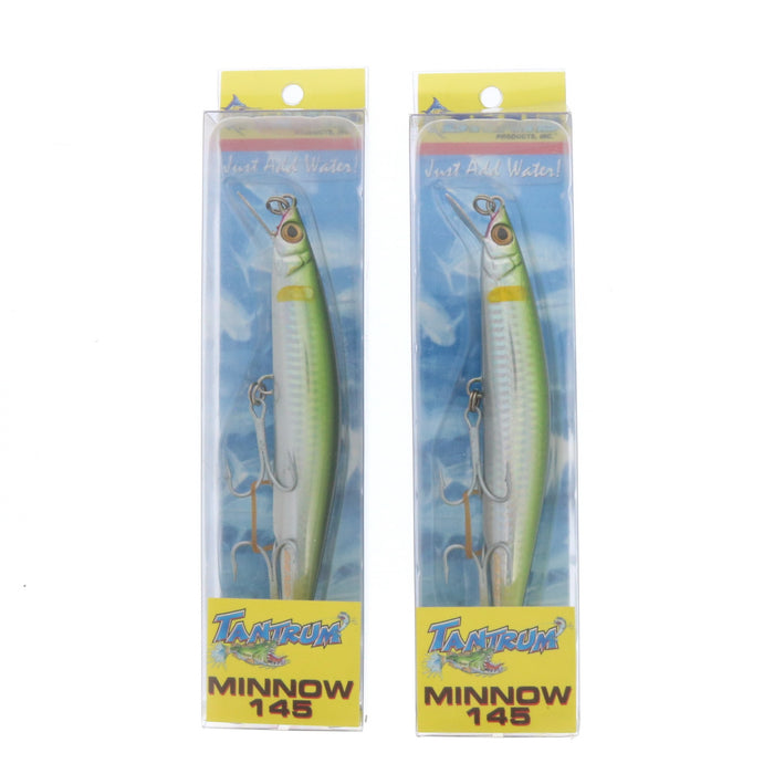 Braid #413-14 6" Tantrum Minnow 145 Lures Green/Yelow ~ 2-Pack