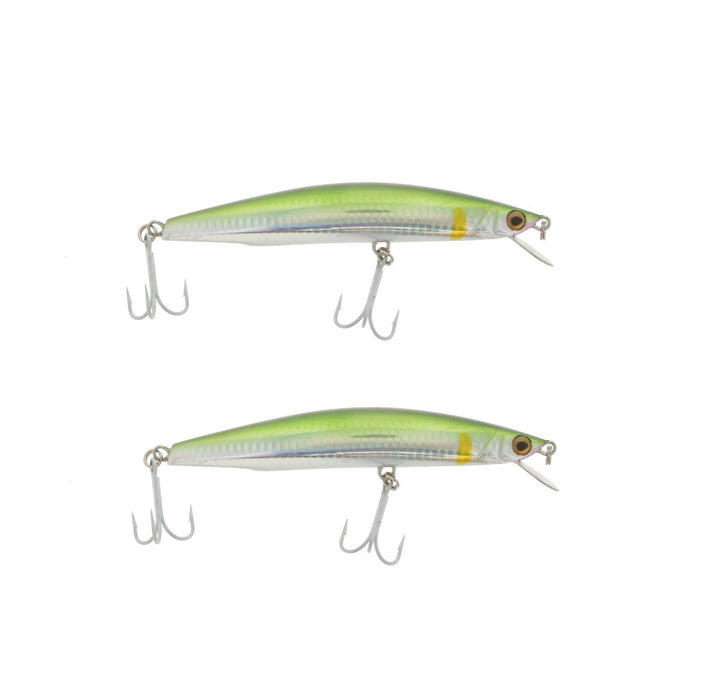 Braid #413-14 6" Tantrum Minnow 145 Lures Green/Yelow ~ 2-Pack