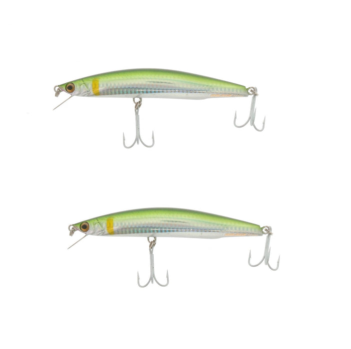 Braid #413-14 6" Tantrum Minnow 145 Lures Green/Yelow ~ 2-Pack