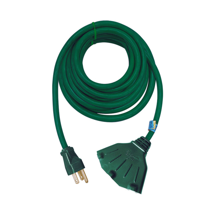 Ace #MO-SJT163-50-GN Outdoor 50 ft. L Green Triple Outlet Cord 16/3 SJTW