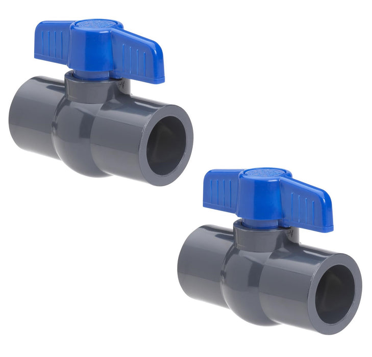 Homewerks #VBVP80E4 3/4 in. PVC Slip Ball Valve Full Port ~ 2-Pack