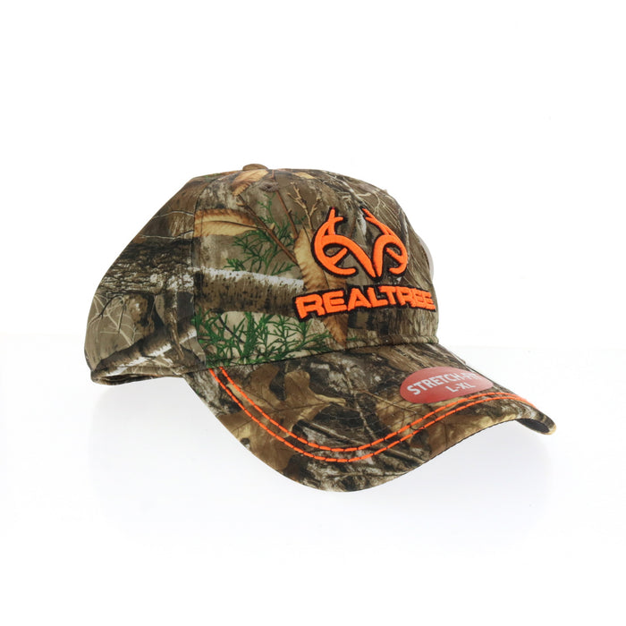 Outdoor Cap Realtree Camo Baseball Cap Hat Orange Camo Embroidery Stretch Fit L/XL