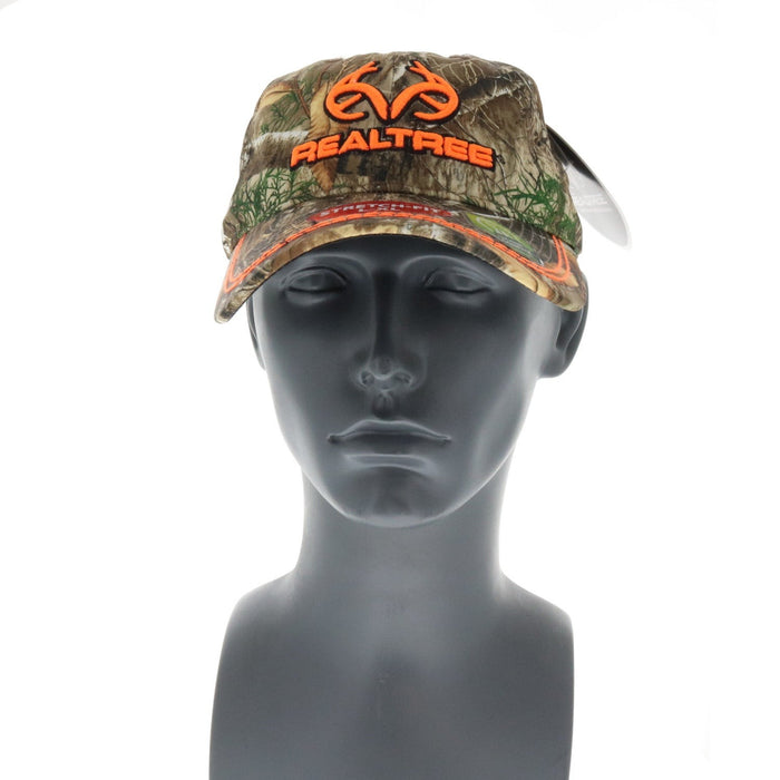 Outdoor Cap Realtree Camo Baseball Cap Hat Orange Camo Embroidery Stretch Fit L/XL