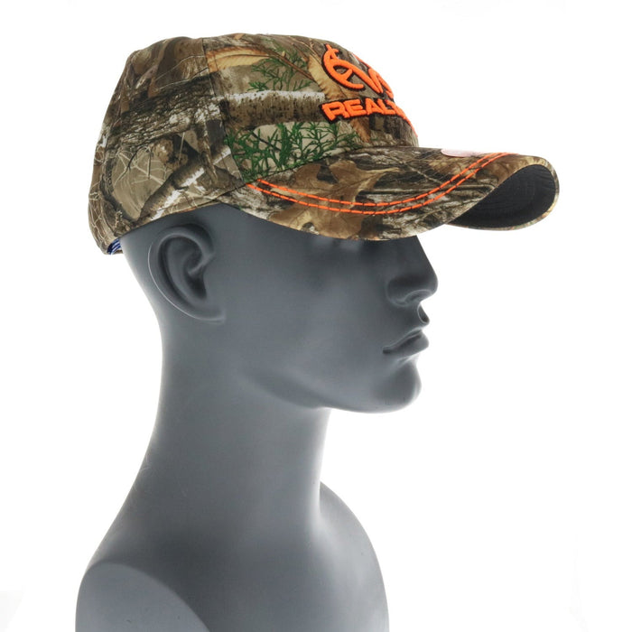 Outdoor Cap Realtree Camo Baseball Cap Hat Orange Camo Embroidery Stretch Fit L/XL