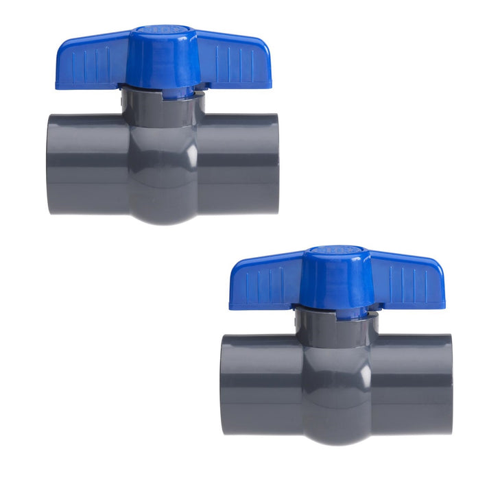 Homewerks #VBVP80E4 3/4 in. PVC Slip Ball Valve Full Port ~ 2-Pack