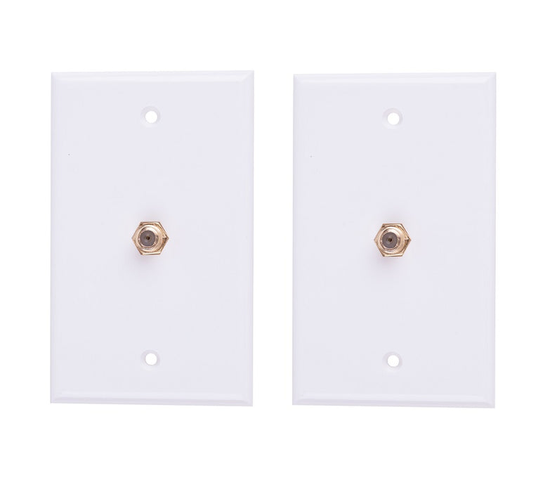 Monster #140012-00 Just Hook It Up White 1-Gang Plastic Coaxial Wall Plate ~ 2-Pack