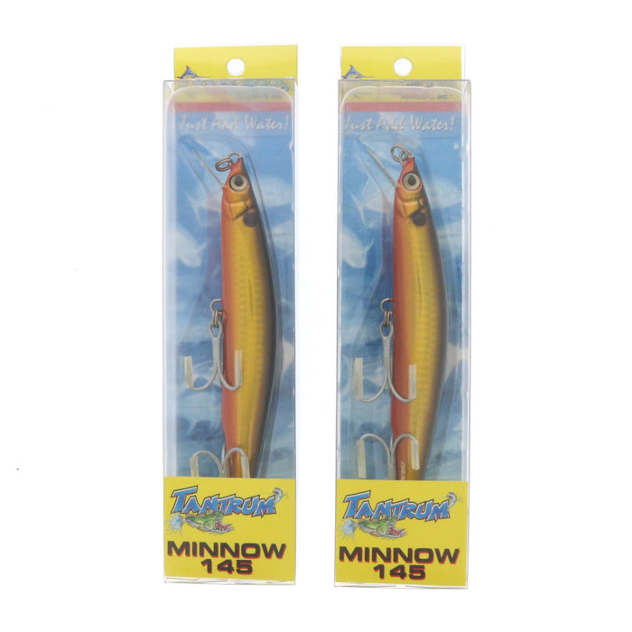 Braid #413-35 6" Tantrum Minnow 145 Lure Gold/Black ~ 2-Pack