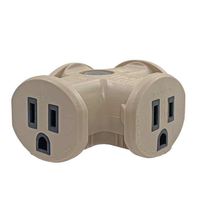 Ace Hardware #FA-848E/15BU Grounded 3-Outlet Adapter Receptacle Beige ~ 2-Pack