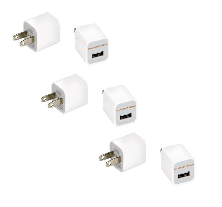 Diamond Visions #01-1083 White USB Wall Charger ~ 6-Pack