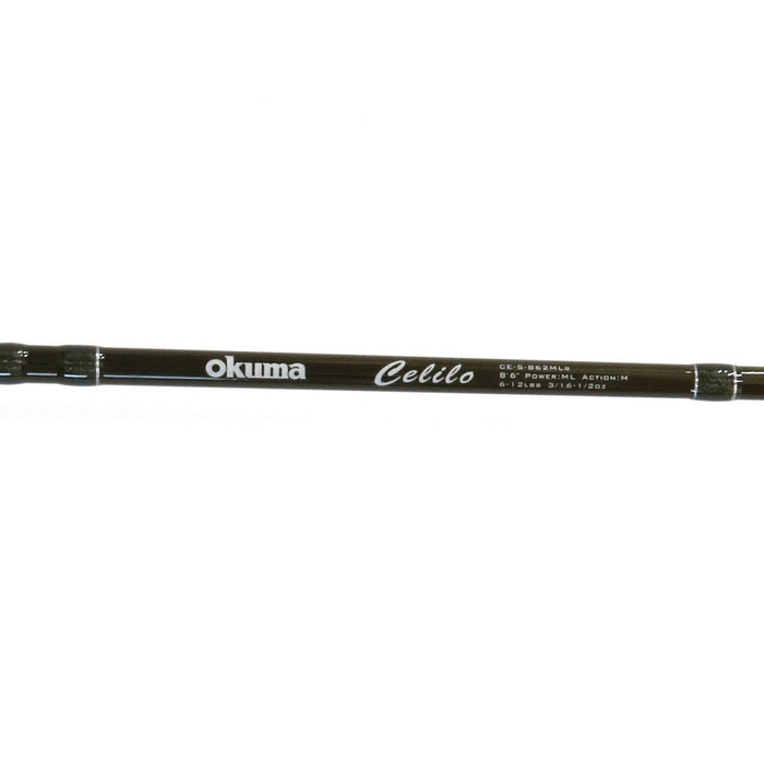 Okuma #CE-S-862MLa Celico 8'6" Medium Light Spinning Rod 2pc
