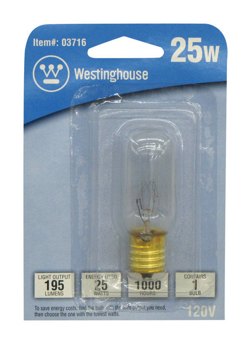 Westinghouse 25 W T8 Tubular Incandescent Bulb E17 (Intermediate) Warm White ~ 3-Pack