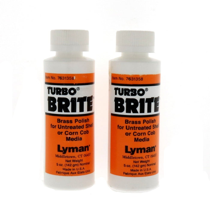 Lyman #7631358 Turbo Brite Brass Polish for Untreated Shell or Corn Cob Media 5oz ~ 2-Pack  ~ 10oz Total