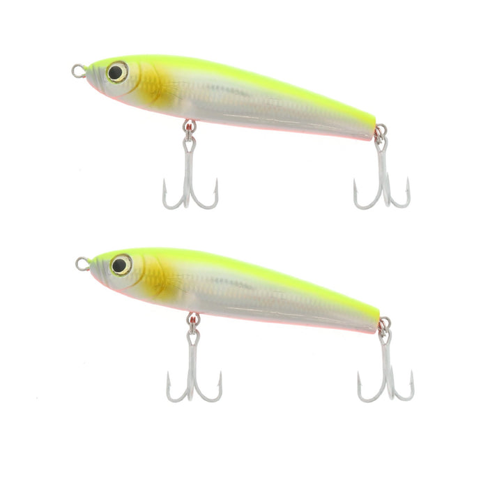 Braid 7.9" Tantrum GT Minnow Bait Lure Chartreuse/Flame ~ 2-Pack