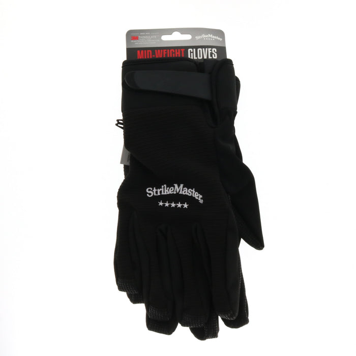 Strike Master #SG02-XL Mid-Weight Gloves Black XL