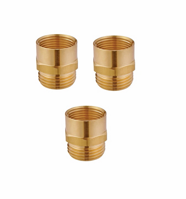 Ace Hardware #GT3051A 3/4 in. MHT x 3/4 in. FPT in. Brass Threaded Male/Female Hose Coupling ~ 3-Pack