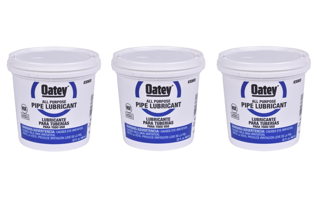 Oatey #30600 NSF Approved Pipe Lubricant ~ 3-Pack ~ 96 oz Total