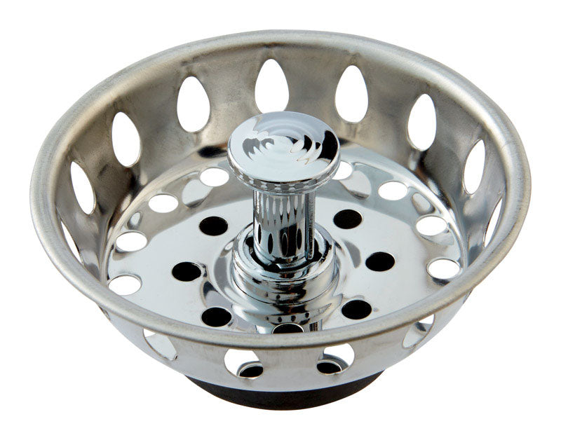 Ace #ACE820-25 3-1/2 in. D Chrome Stainless Steel Replacement Strainer Basket Silver ~ 2Pack