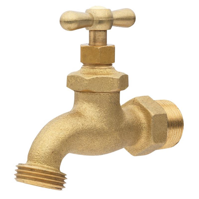 Homewerks #VHBCONF4 3/4 in. MIP pc X 3/4 in. MHT Brass Hose Bibb