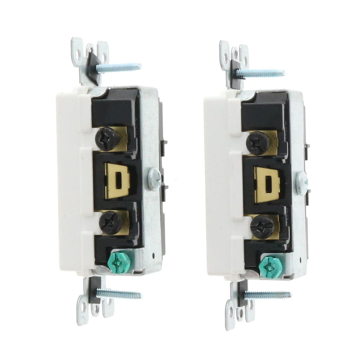 Leviton #05634-0WS Decora 15 amps Single Pole Combination AC Quiet Switch White ~ 2-Pack