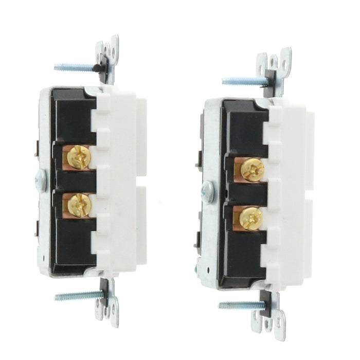 Leviton #05634-0WS Decora 15 amps Single Pole Combination AC Quiet Switch White ~ 2-Pack