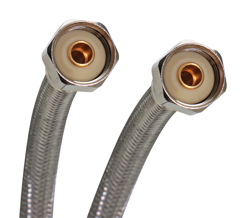 Fluidmaster #B4F20U Universal 1/2 in. FIP Compression 20 in. Braided Stainless Steel Supply Line ~ 2-Pack