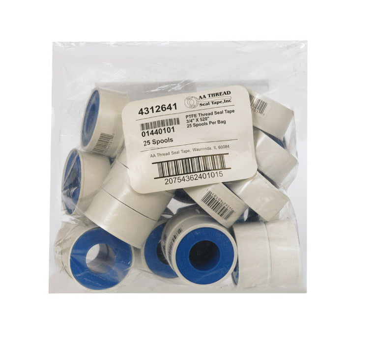 AA #01440101 PTFE Blue 3/4 in. W X 520 in. L Plumber's Thread Seal Tape ~ 24 Rolls