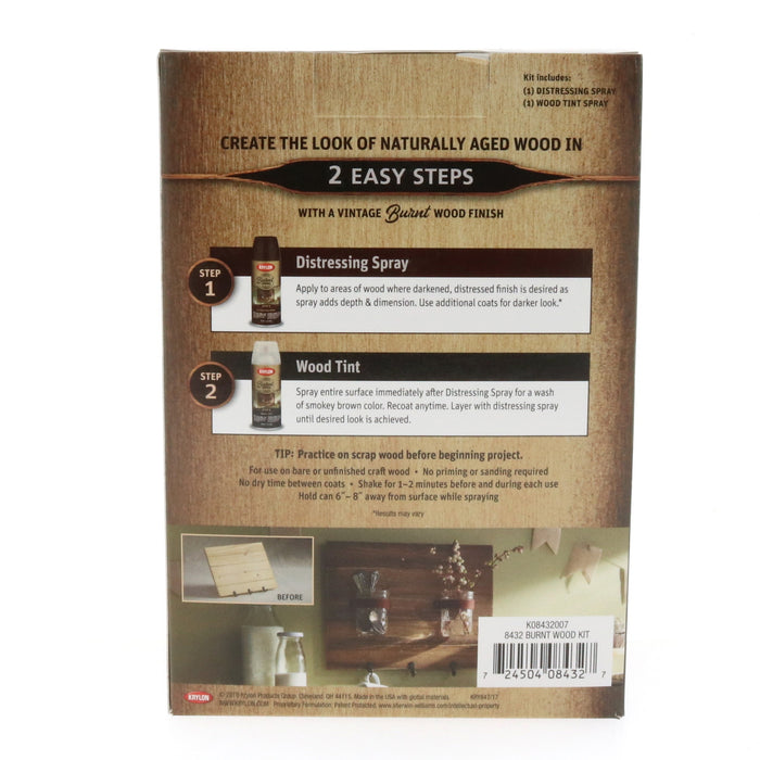 Krylon #8432 Burnt Wood Kit Vintage Finish Burnt Wood