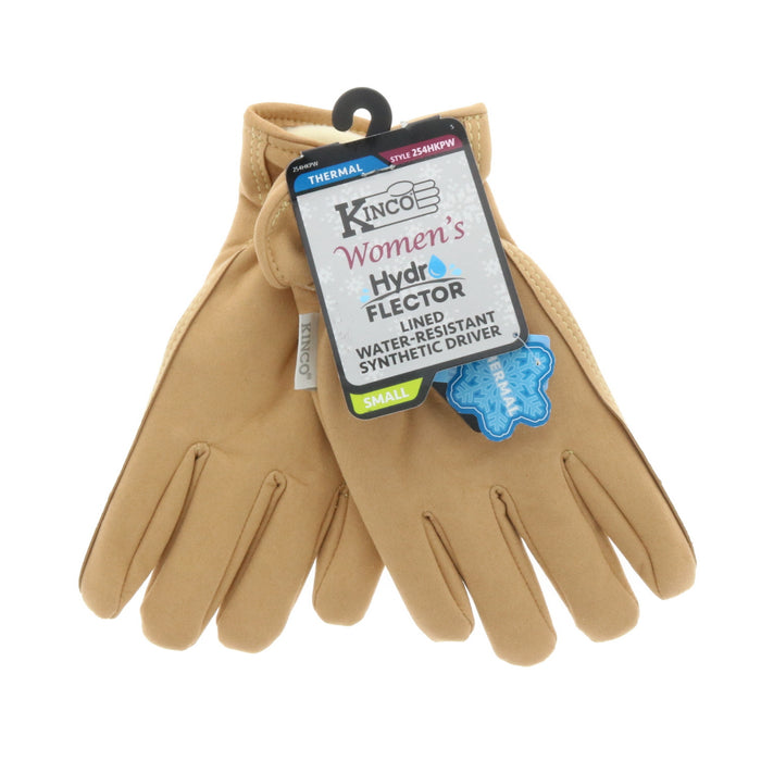 Kinco #254HKPW Women's HydroFlector Lined Water Resistant Synthetic Driver Glove Small