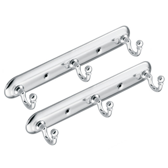 Moen Yorkshire #7603CH Chrome Towel Bar 10 in. L Zinc ~ 2-Pack