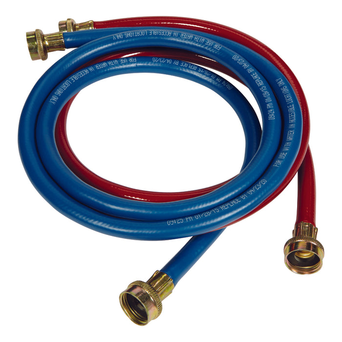 Ultra Dynamic Products #WA6RB7004 3/8 in. FGH X 3/4 in. D FGT 4 ft. Rubber Washing Machine Supply Line